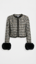 Criss - Elegante blazer acolchado de algodón con puño de piel vegano