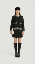 Skara - Tweed Suit Set with Jacket and Skirt
