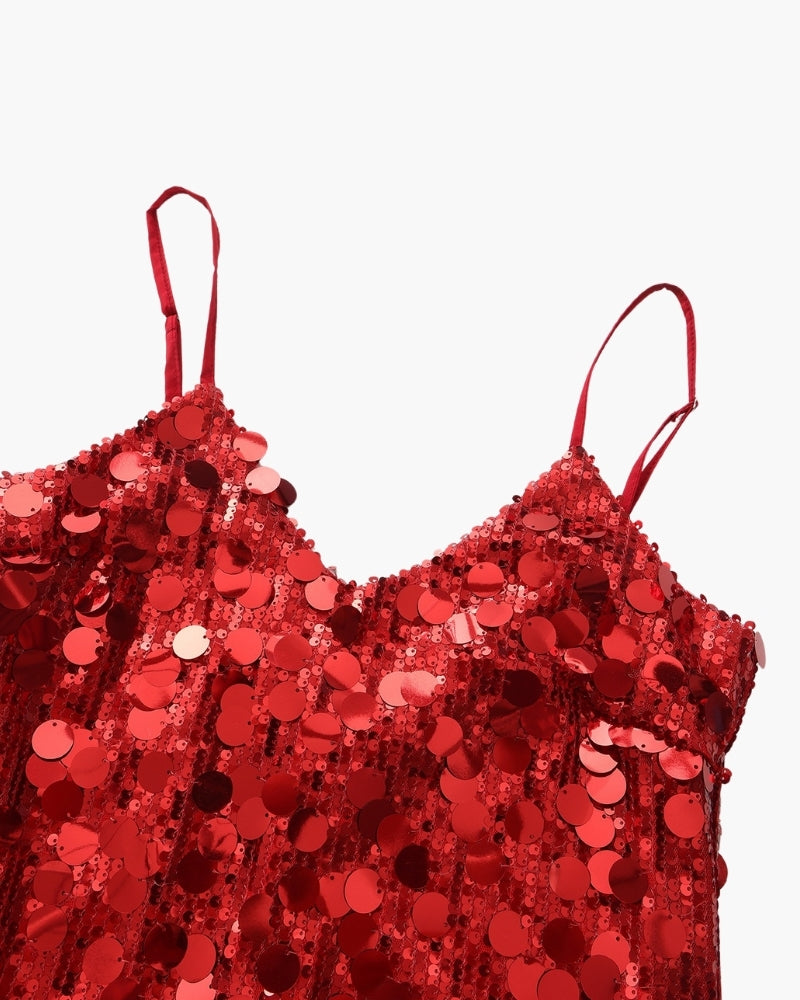 Mini vestido de fiesta con lentejuelas