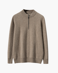 100% cachemira con media cremallera ribbed
