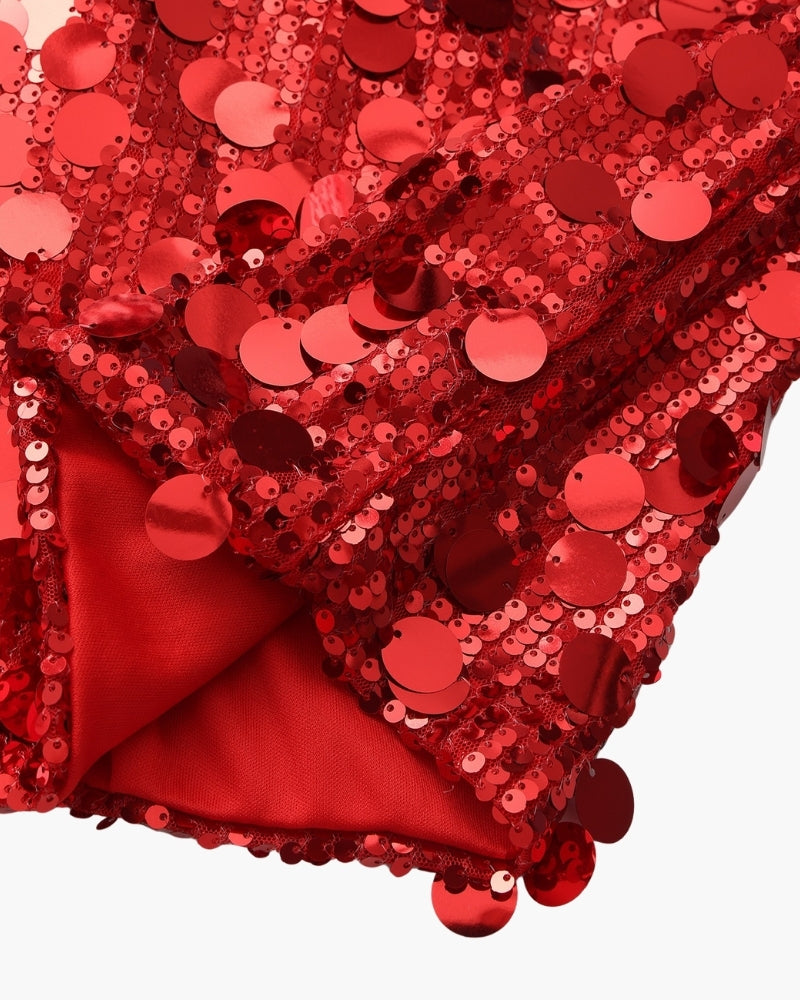 Mini vestido de fiesta con lentejuelas