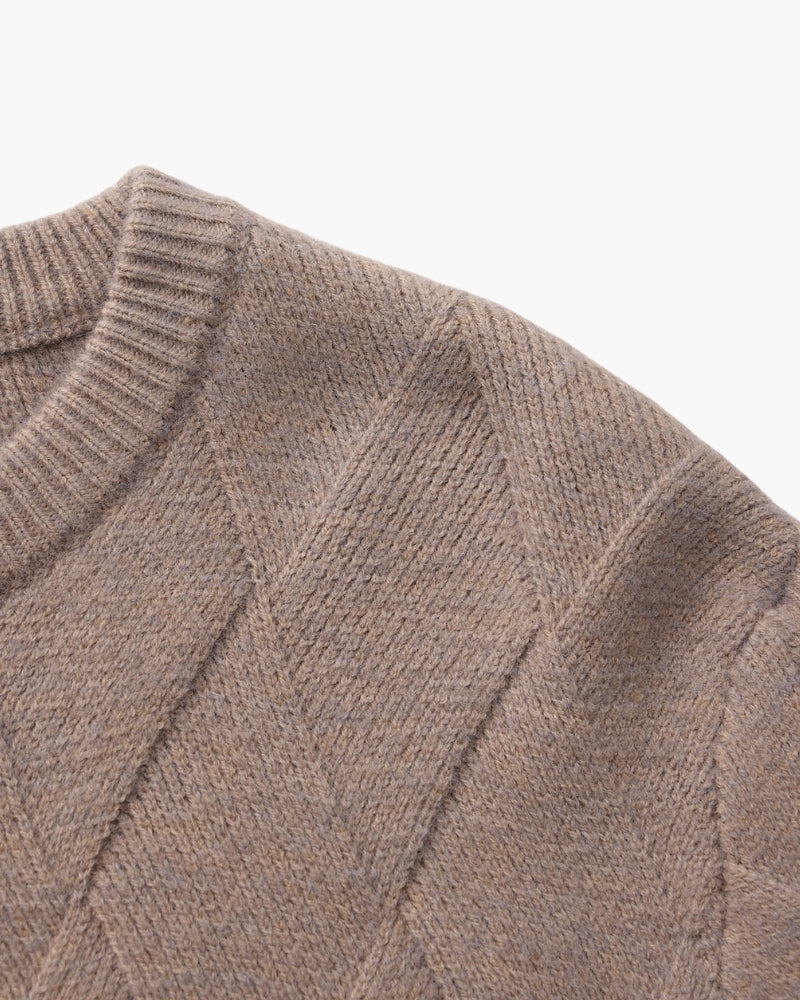 Diamond Knit Jersey de cuello redondo