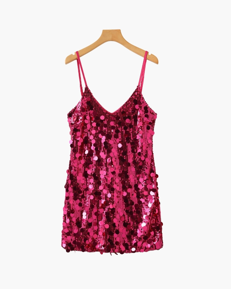 Mini vestido de fiesta con lentejuelas