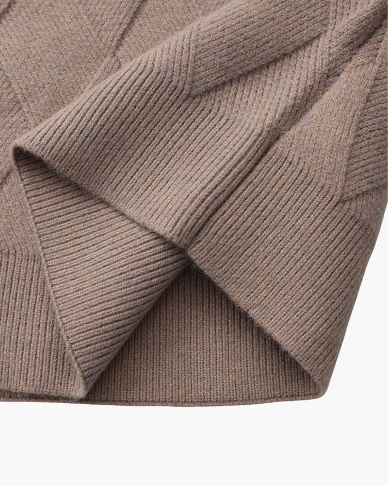 Diamond Knit Jersey de cuello redondo