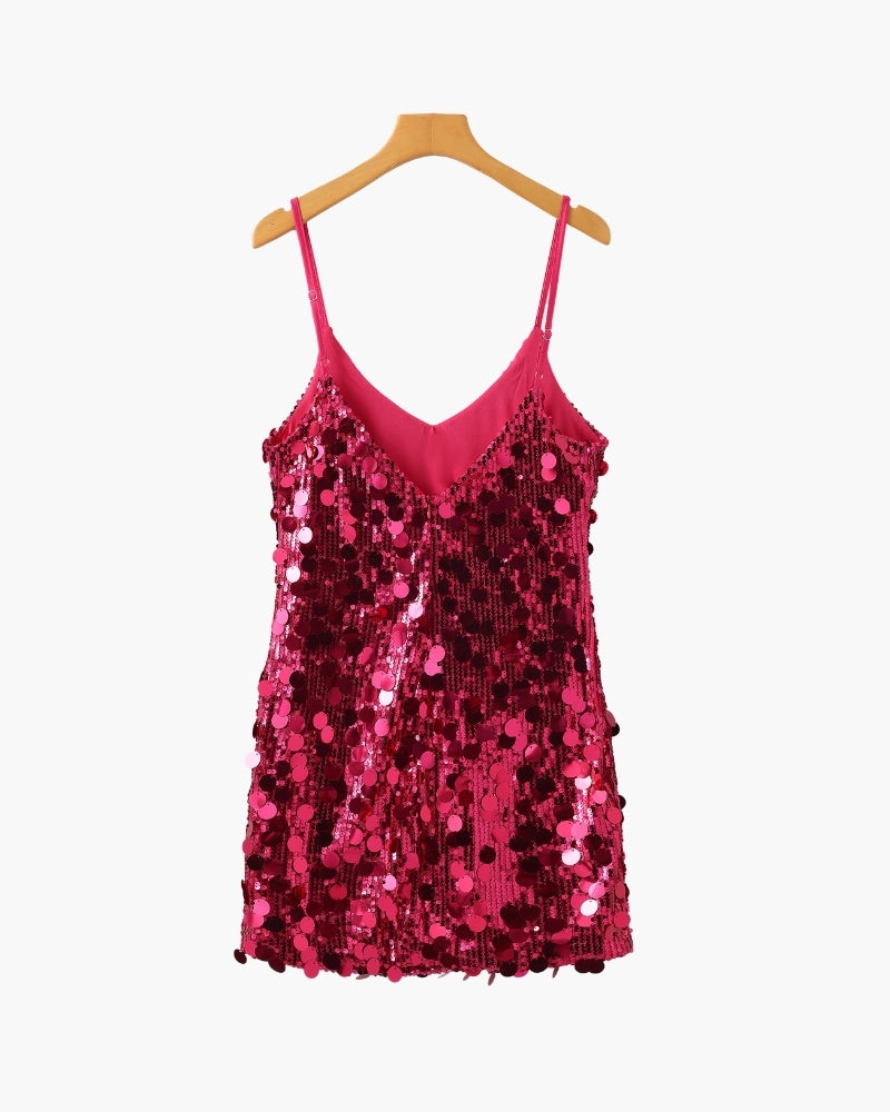 Mini vestido de fiesta con lentejuelas