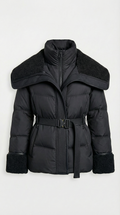Kryos - Elegante chaqueta con cuello grande negro