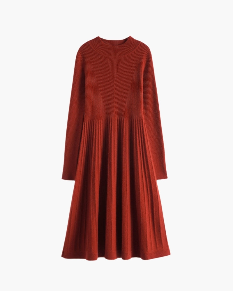 Vestido flare de cachemira pura
