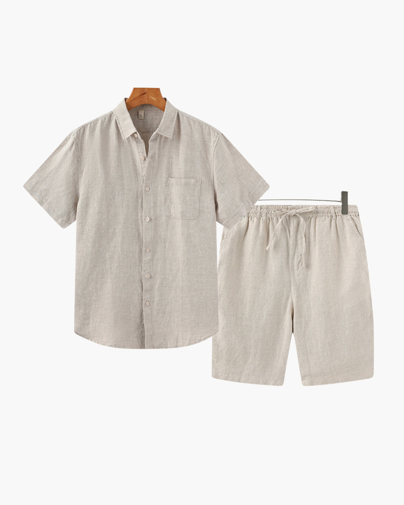 Conjunto corto de lino old money