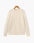 Diamond Knit Jersey de cuello redondo