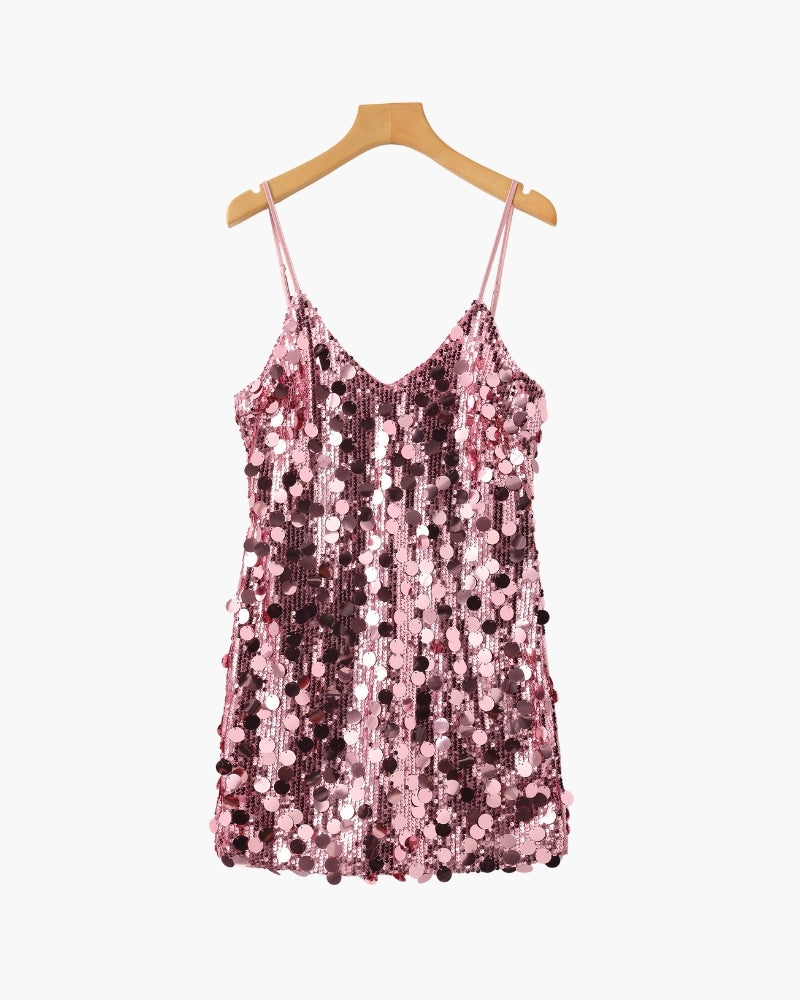 Mini vestido de fiesta con lentejuelas