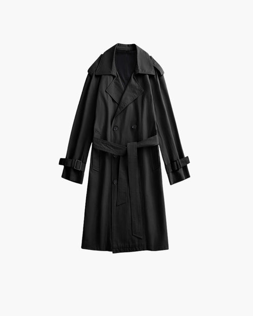 Abrigo de trench clásico con doble pecho