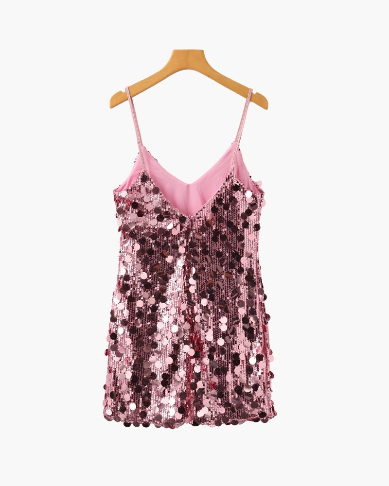 Mini vestido de fiesta con lentejuelas