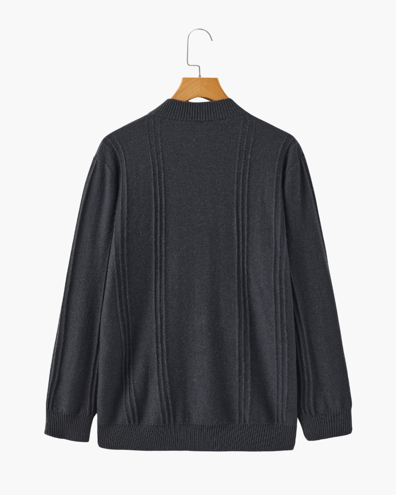 100% cachemira con media cremallera ribbed