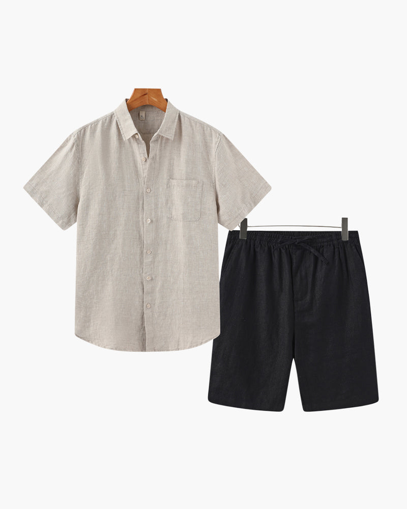 Conjunto corto de lino old money