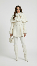 Umber - 2 Piece Coat with Bow Collar