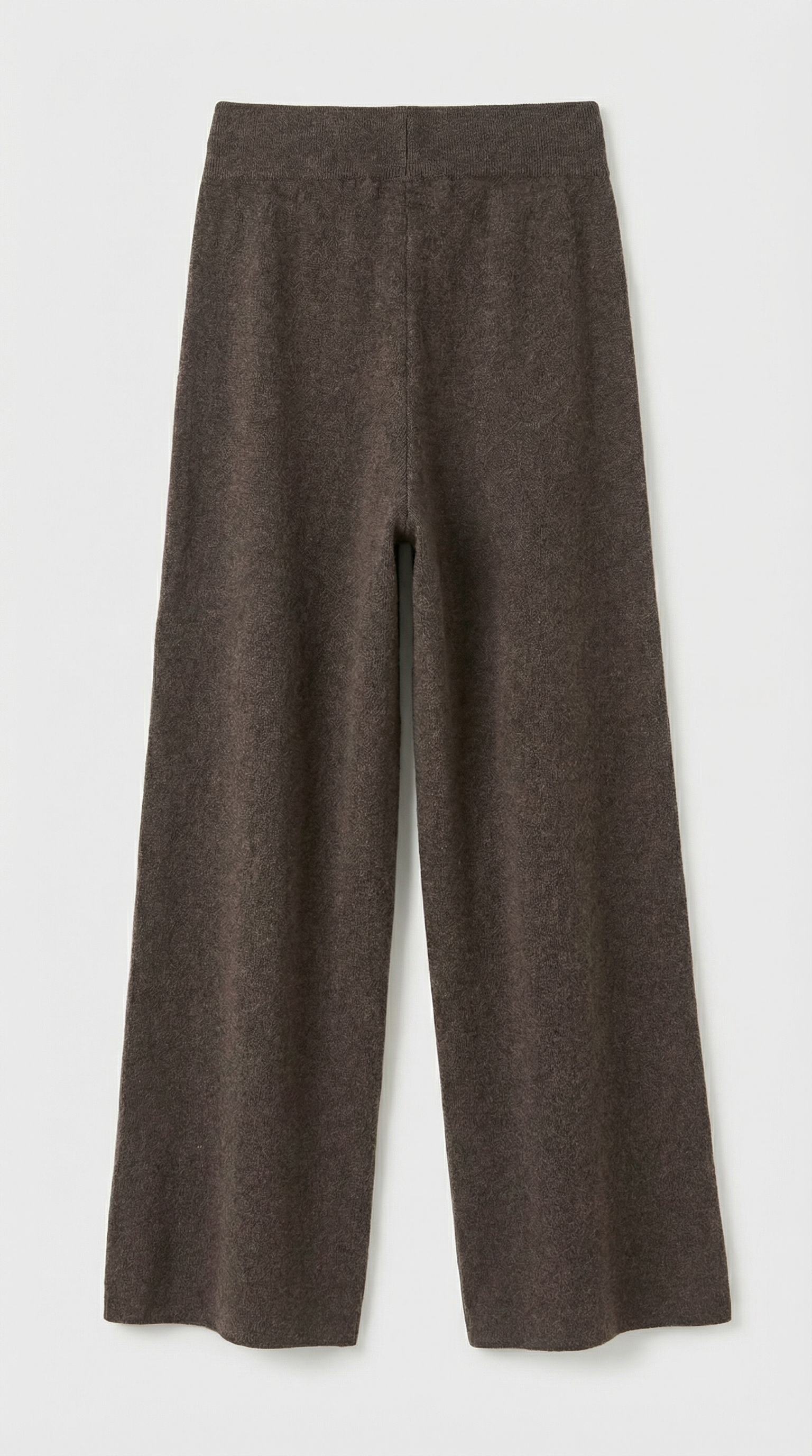 Milos - 100% Merino Woolen Wide Leg Pants Brown