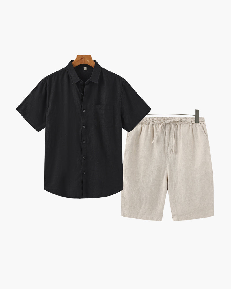 Conjunto corto de lino old money