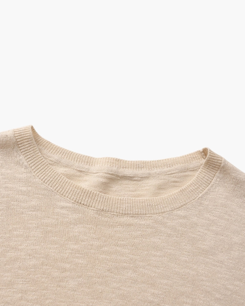 Cuello de camarón esencial de lino y algodón