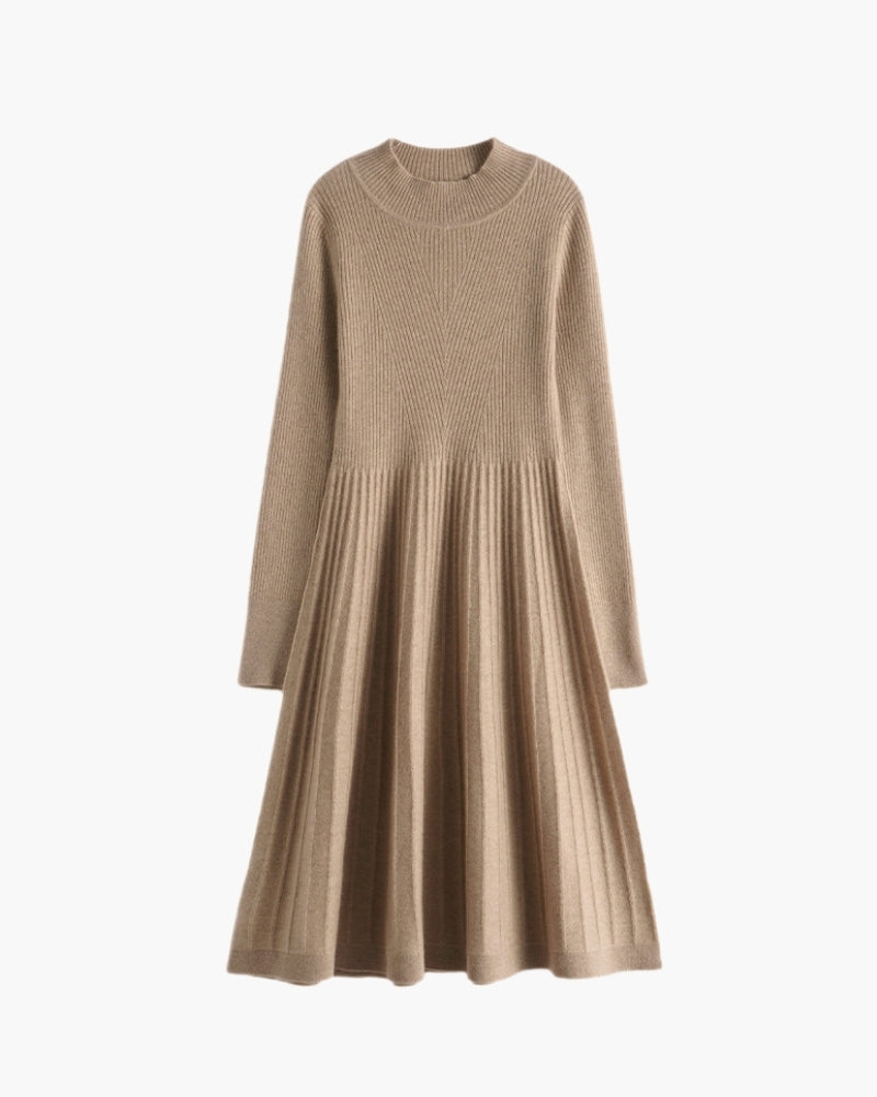 Vestido flare de cachemira pura