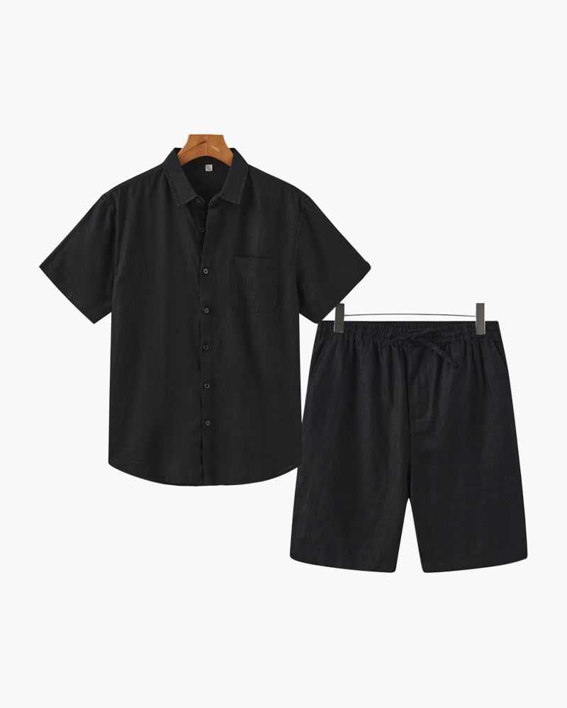 Conjunto corto de lino old money