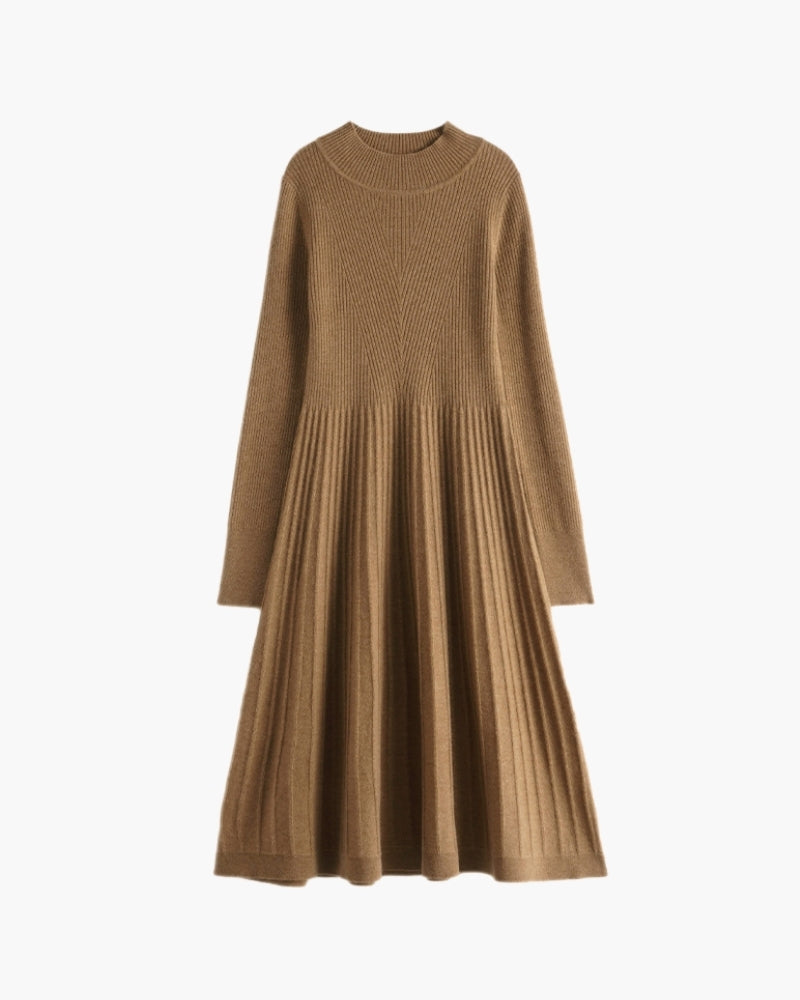 Vestido flare de cachemira pura