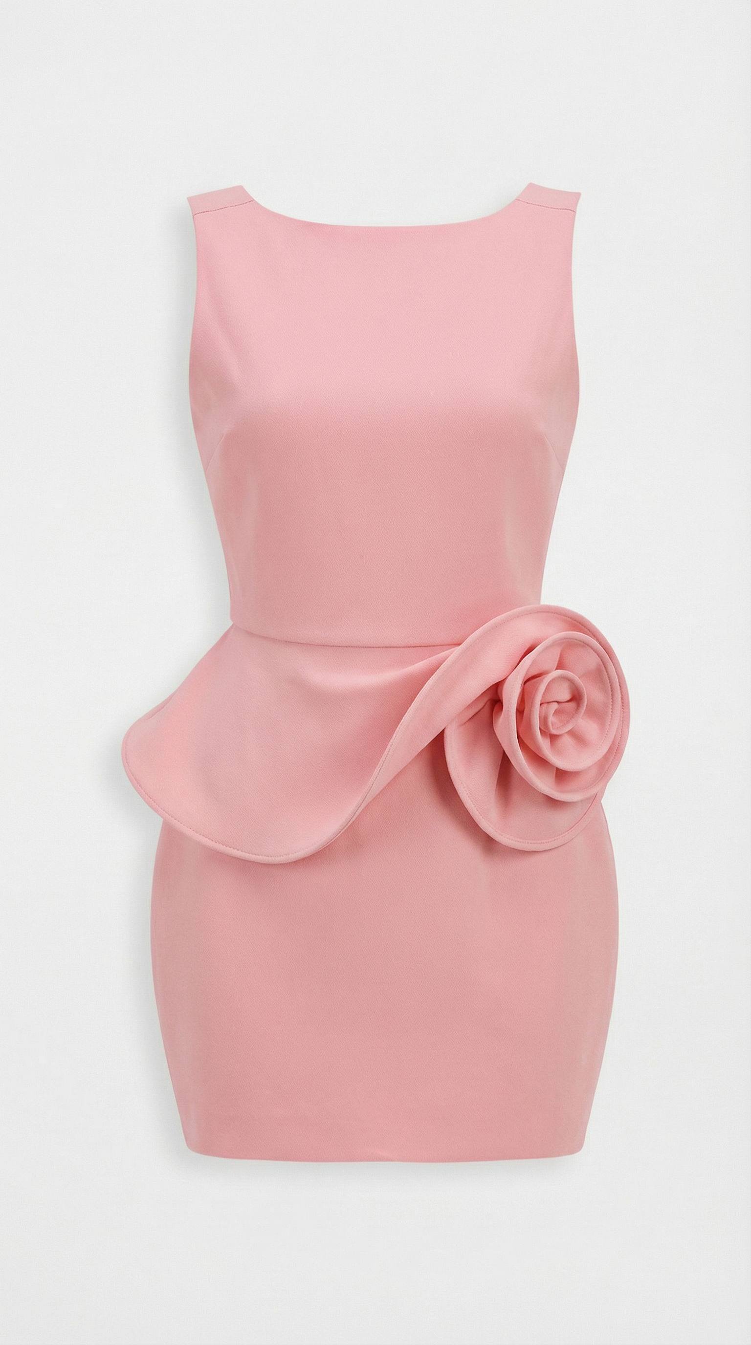 Lumina - Vestido rosa sin espalda con magnífico acento rosado