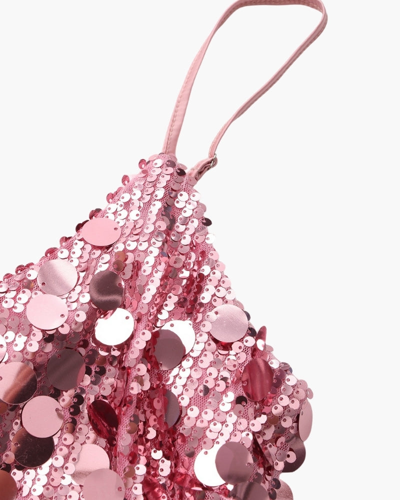 Mini vestido de fiesta con lentejuelas