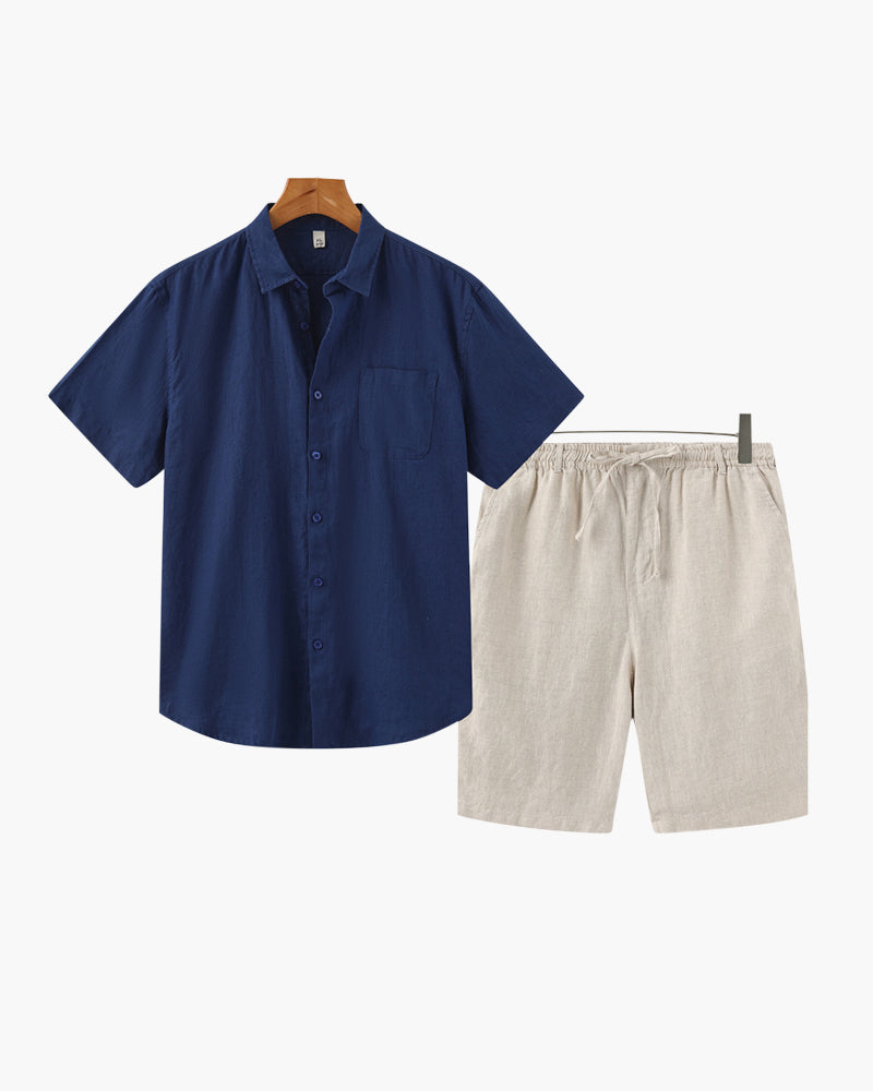 Conjunto corto de lino old money