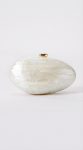 Sino - Oyster Clutch with Golden Chain