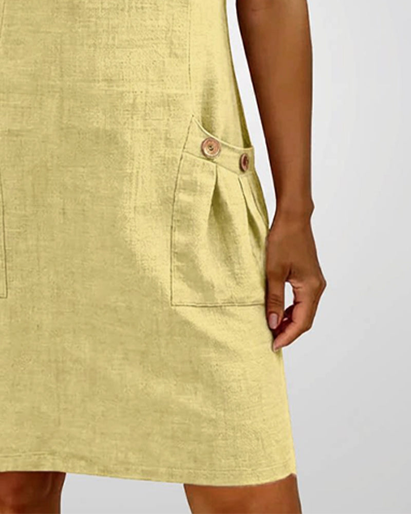 SOFÍA - Vestido de algodón con cremallera