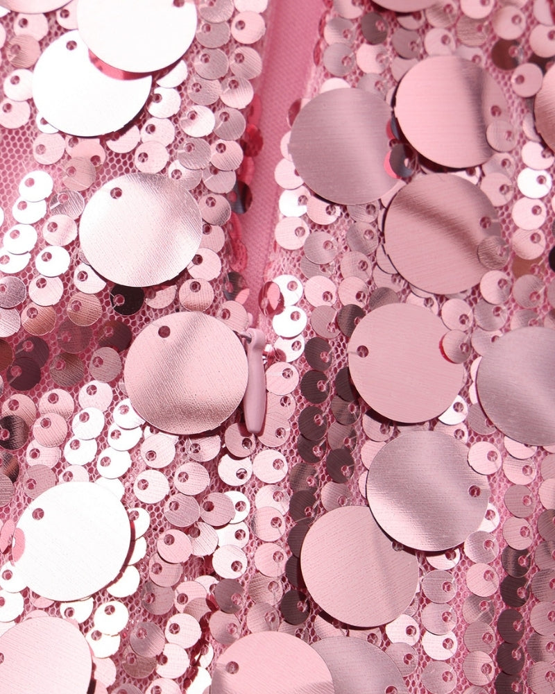 Mini vestido de fiesta con lentejuelas