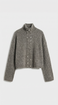 Heron - Cardigan de punto con doble pecho y esponjoso