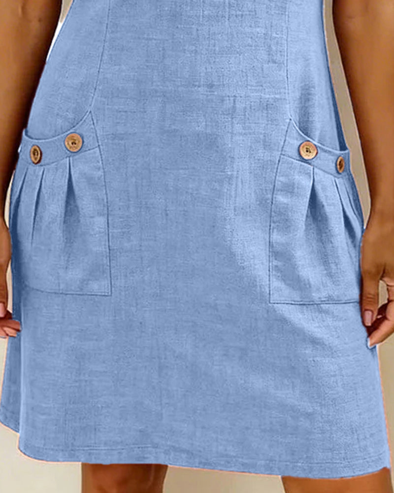 SOFÍA - Vestido de algodón con cremallera