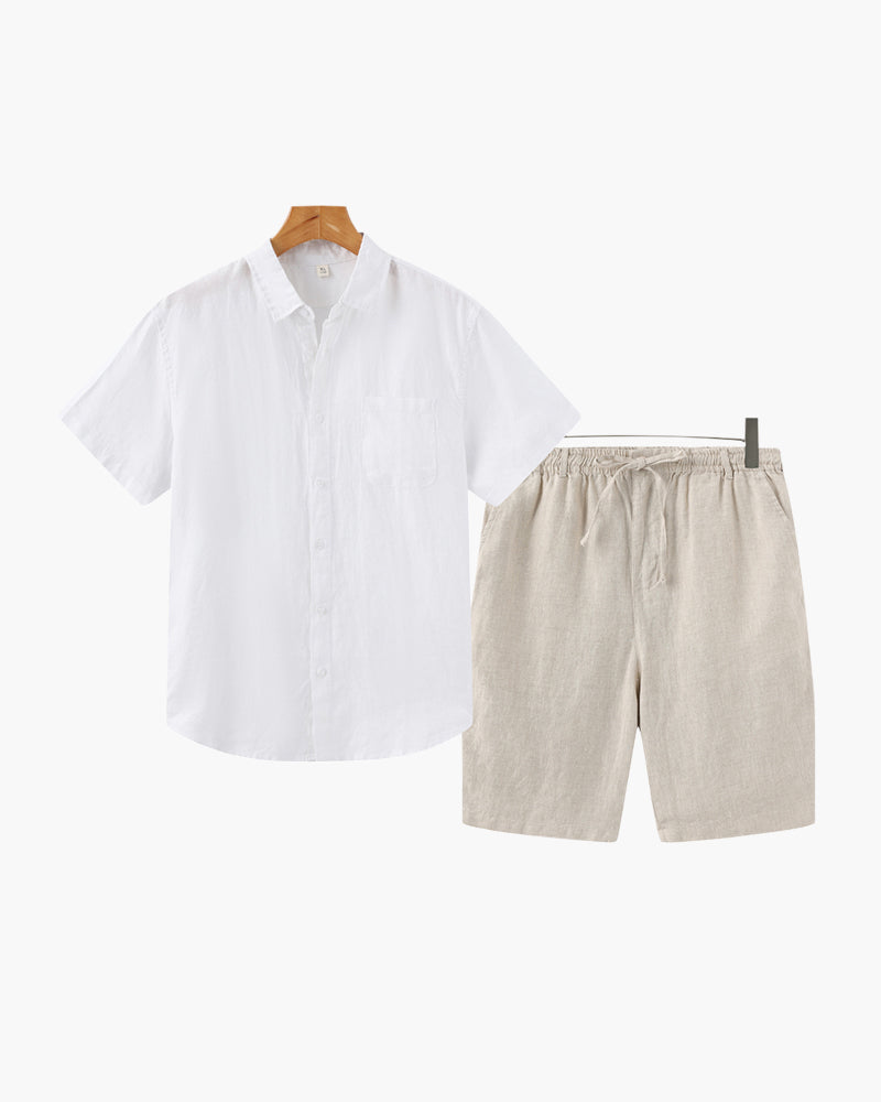 Conjunto corto de lino old money
