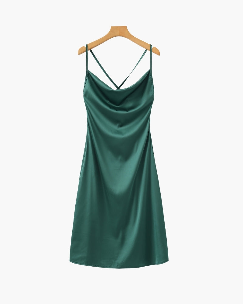 Vestido de sobres de seda Old Money