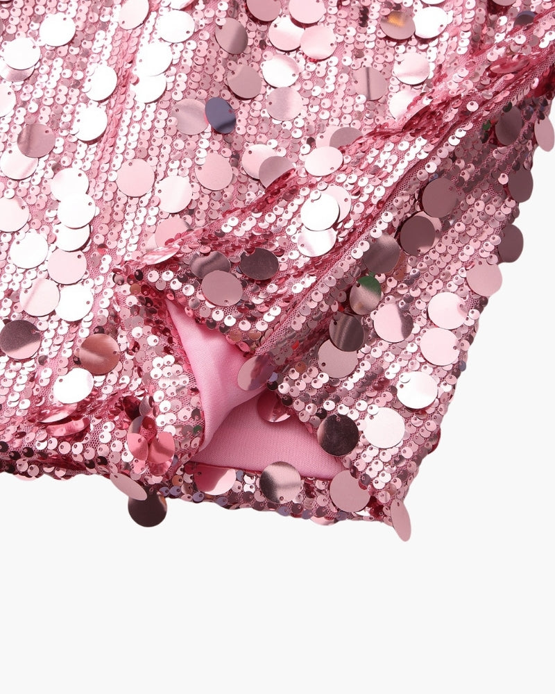 Mini vestido de fiesta con lentejuelas
