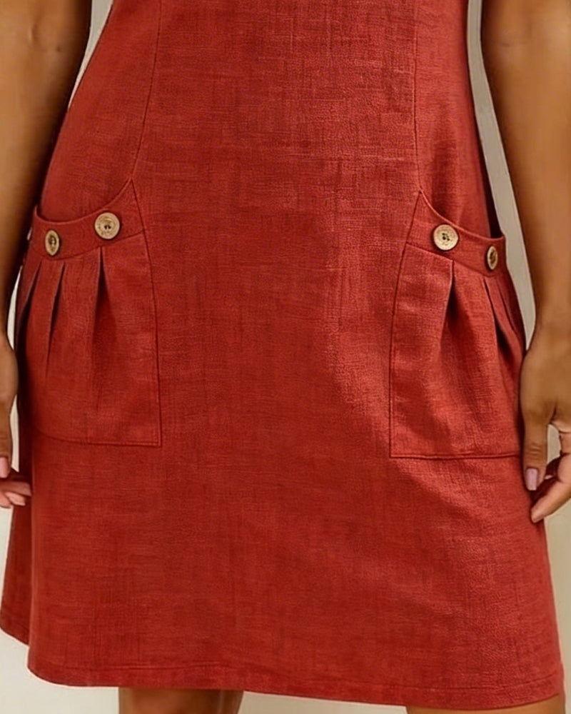 SOFÍA - Vestido de algodón con cremallera
