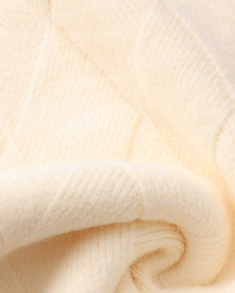 Diamond Knit Jersey de cuello redondo