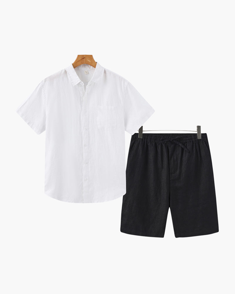 Conjunto corto de lino old money