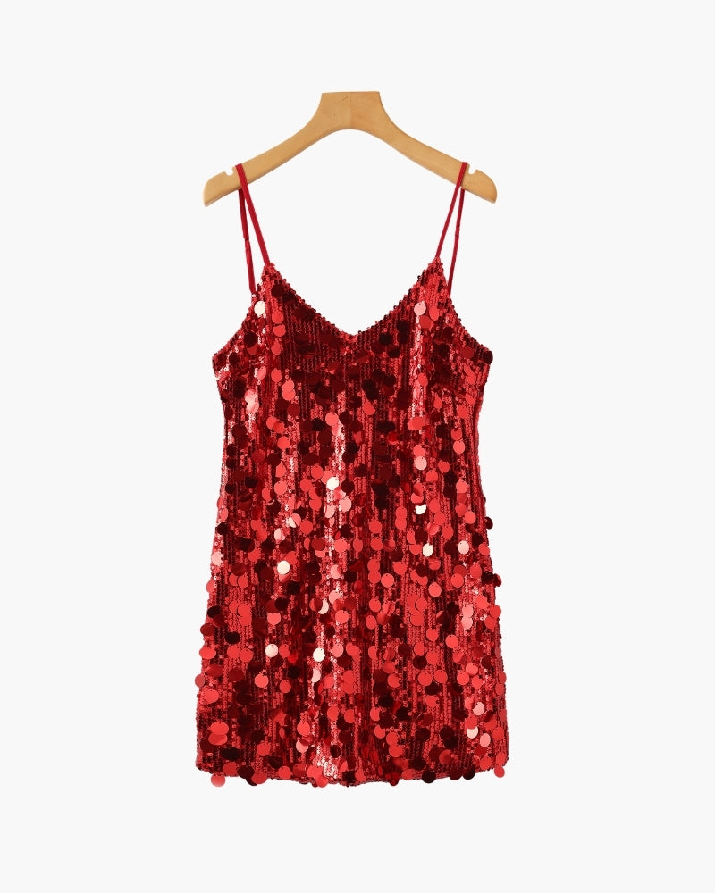 Mini vestido de fiesta con lentejuelas
