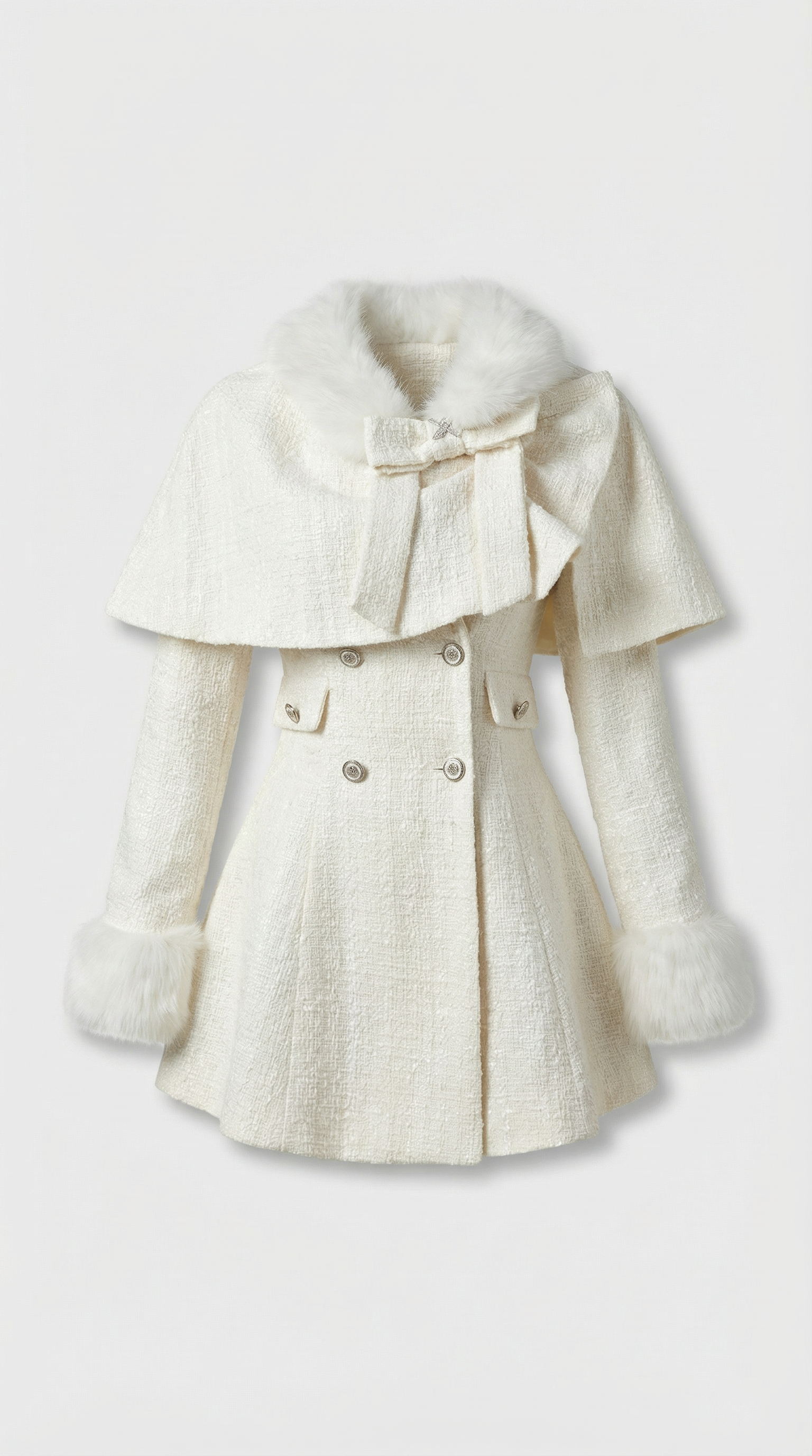 Umber - 2 Piece Coat with Bow Collar