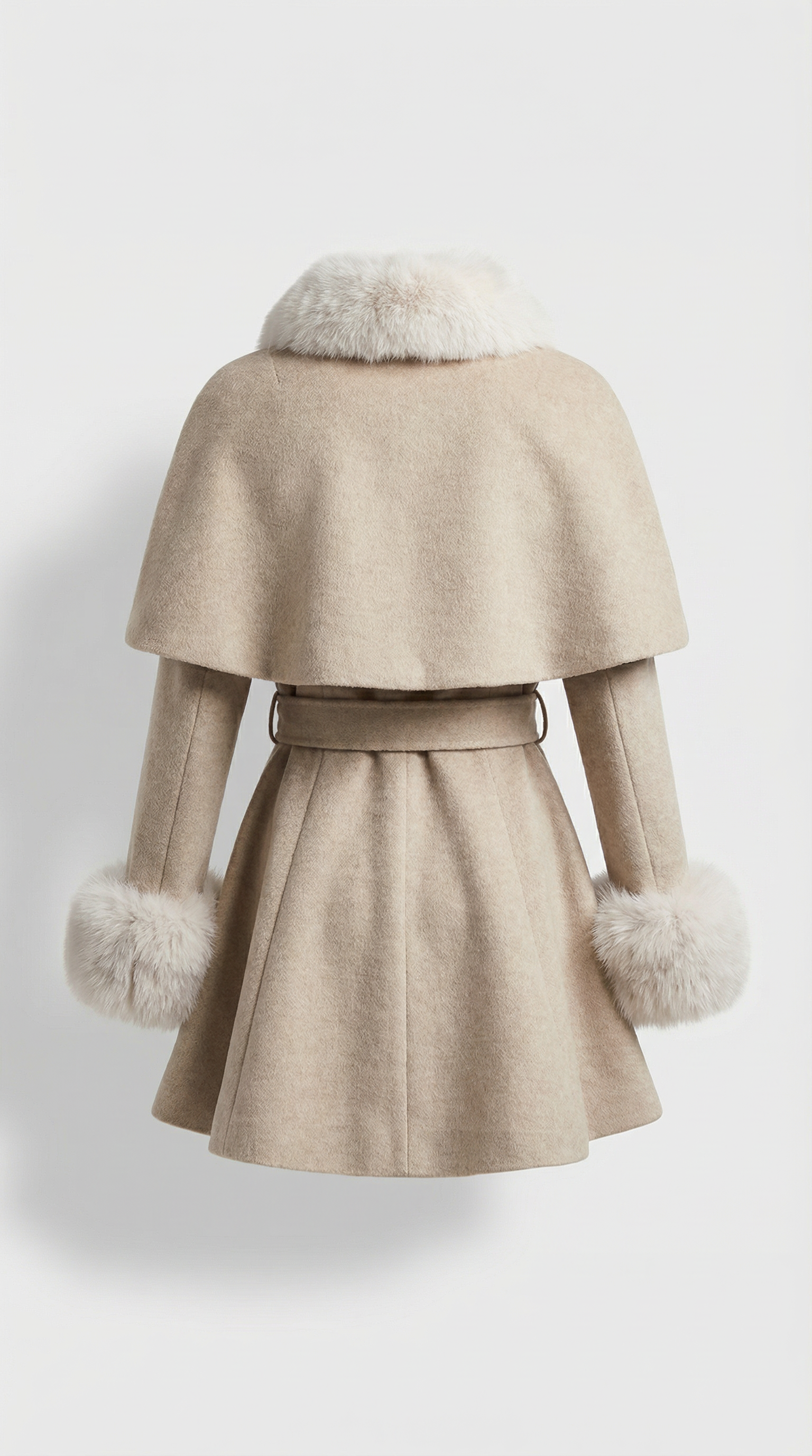 Lunor - European Classic Coat with Furry Collar and Sleeve