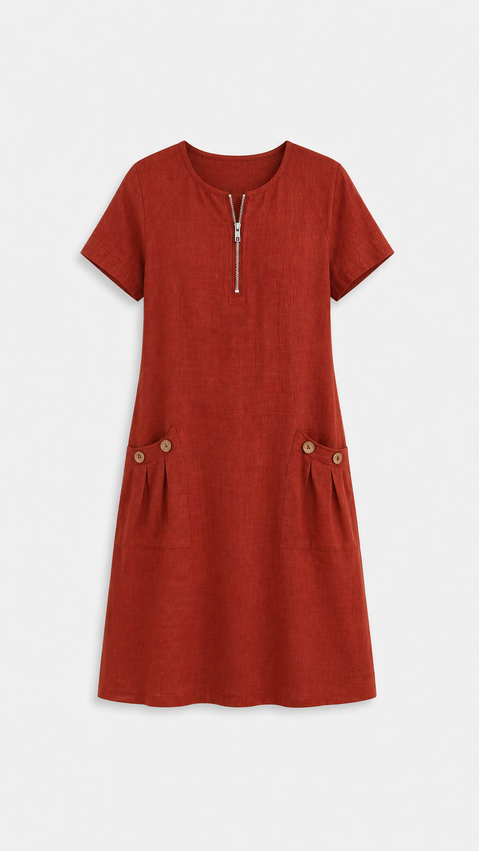 SOFÍA - Vestido de algodón con cremallera