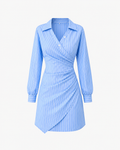 Zephyra Vestido Mini Envuelto a Rayas