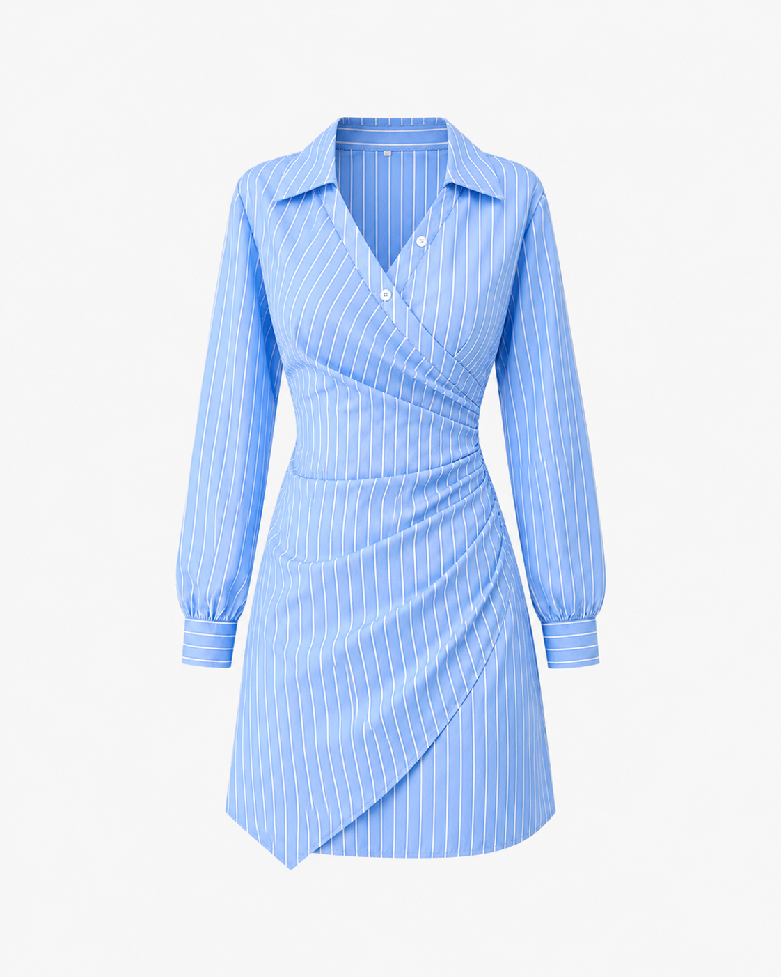 Zephyra Vestido Mini Envuelto a Rayas