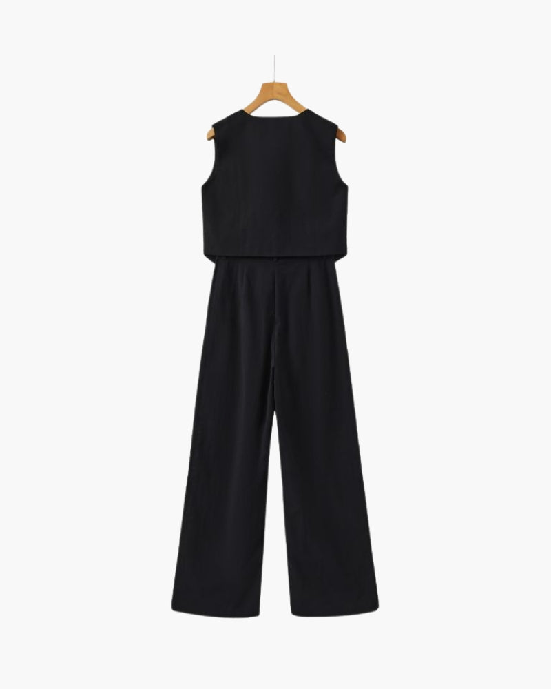 Classy Lady - Conjunto de dos piezas de lino