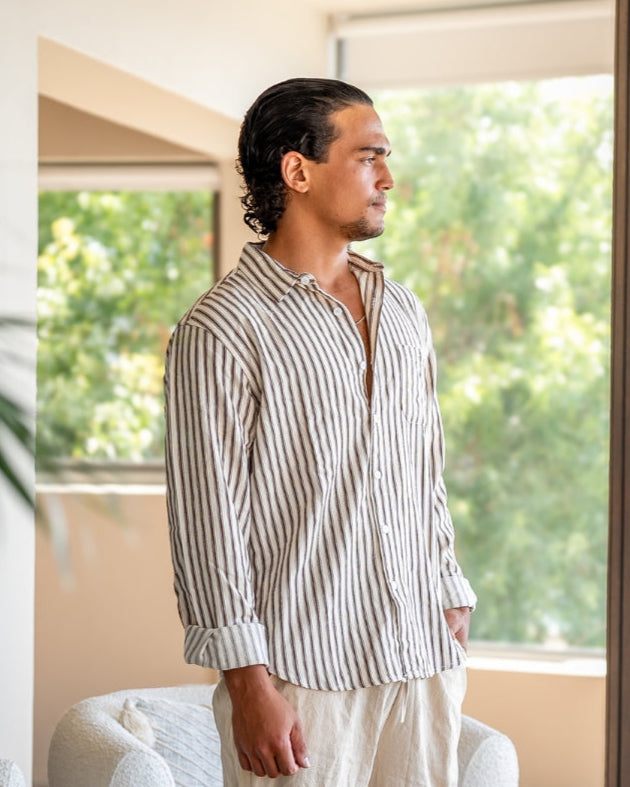 Camisa a rayas para caballeros