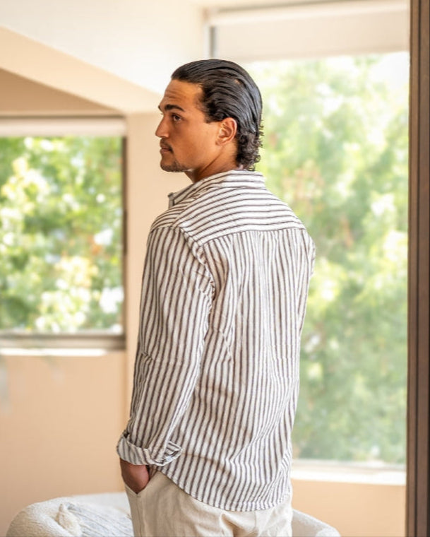 Camisa a rayas para caballeros