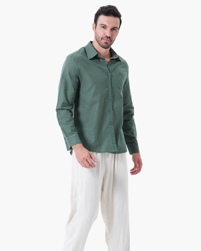 Conjunto de lino Old Money (manga larga)
