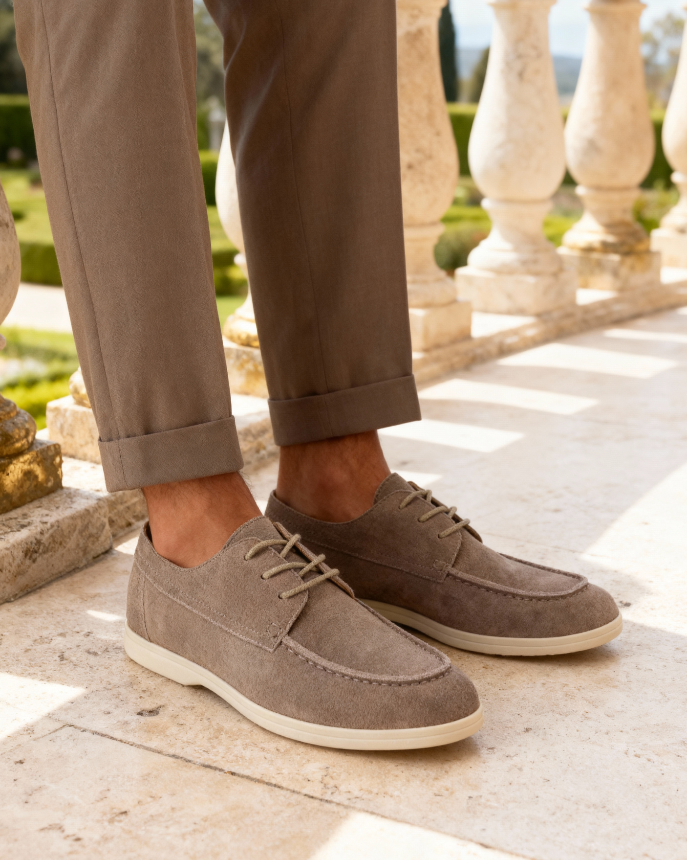 Zapatos premium de encaje de gamuza